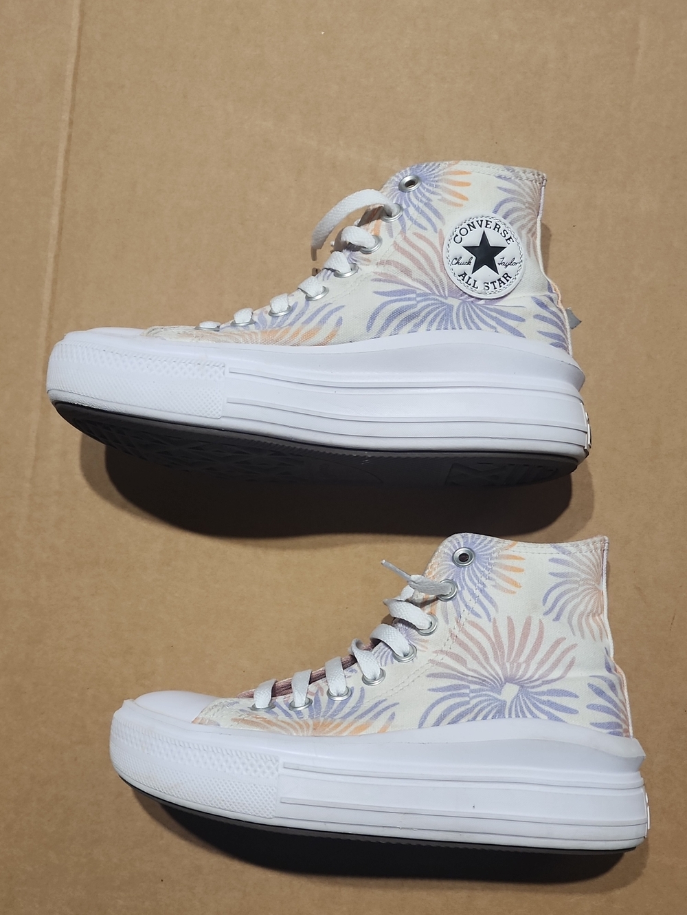 Converse CTAS Move Iron White/Multi Women's High Top Shoes - Size 6